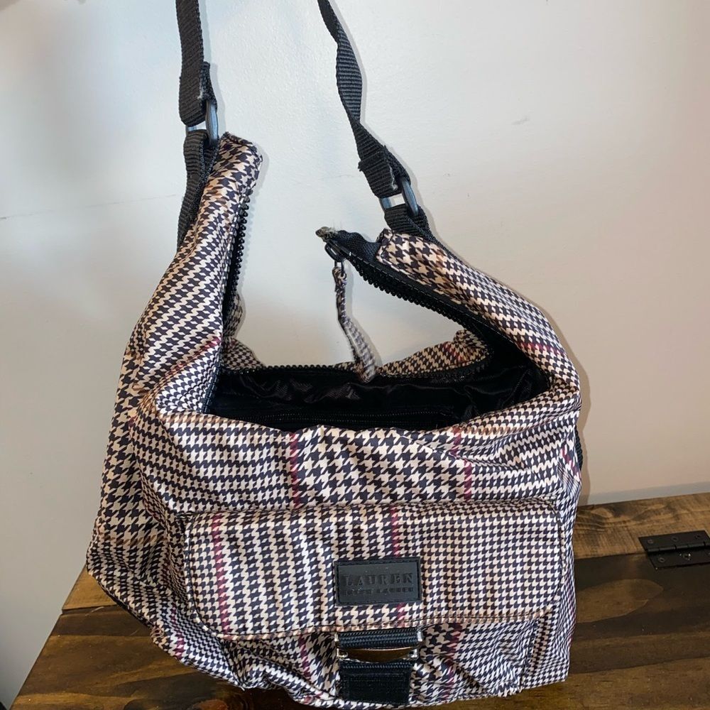 Lauren Ralph Lauren Plaid Shoulder Purse NEW